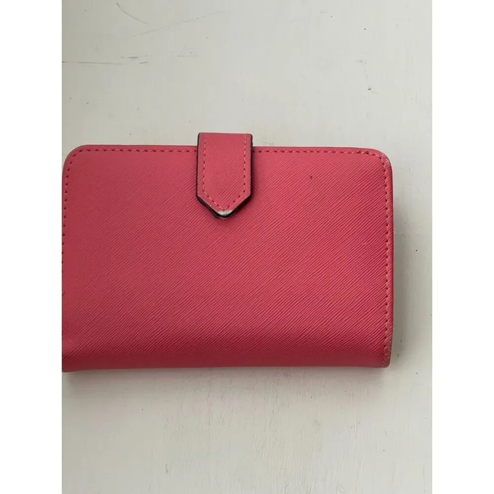 Vintage Anne Klein Horsebit Horse Bit Pink Bi Fold Ladies Wallet 5.5